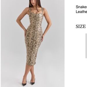 House of CB Snakeskin Midi Dress